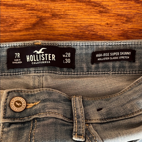 Hollister High-Rise Super Skinny Light Blue Women's Jeans - Picture 3 of 5